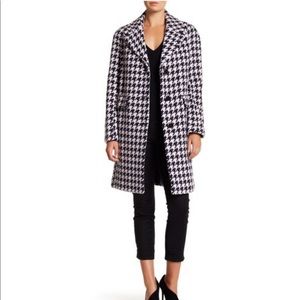 kate spade new york Houndstooth Wool Blend Coat M